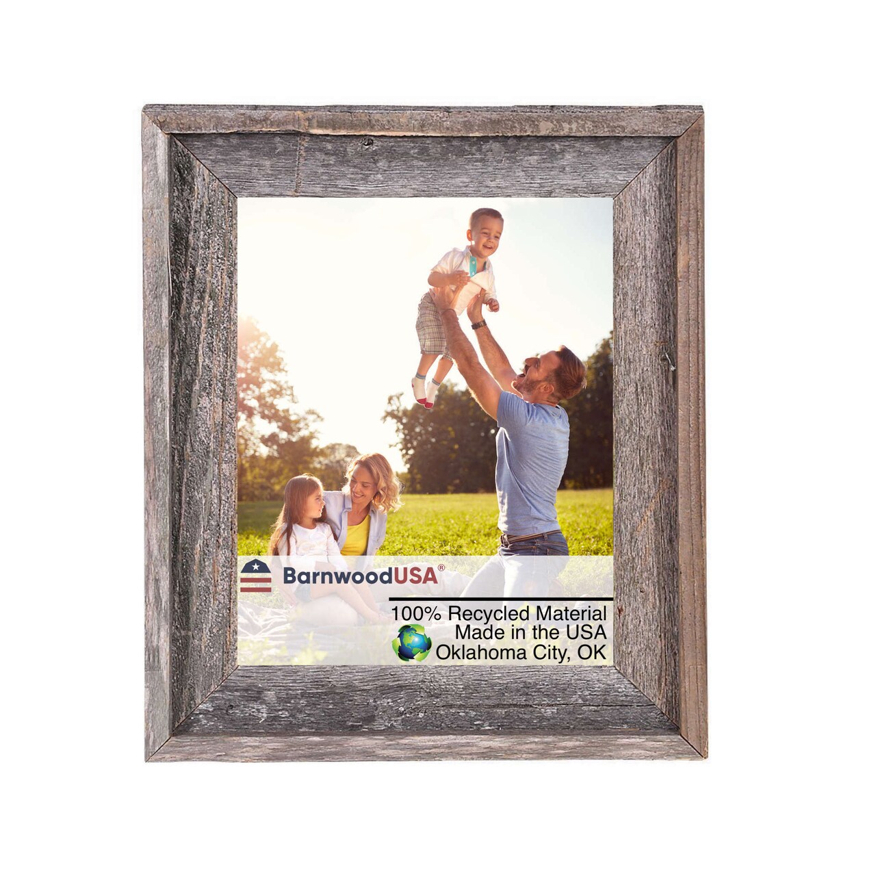 Rustic Farmhouse Signature Series 20 in. x 28 in. Reclaimed Wood Picture Frame